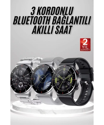 Akıllı Saat Amoled Ekran Bluetooth Bağlantılı Sesli Görüşme Nabız Ölçer