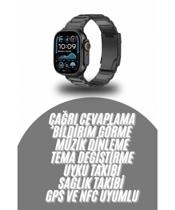 Akıllı Saat Arama Konuşma GPS ve NFC Özelliği 3 Kordonlu Amoled Ekran