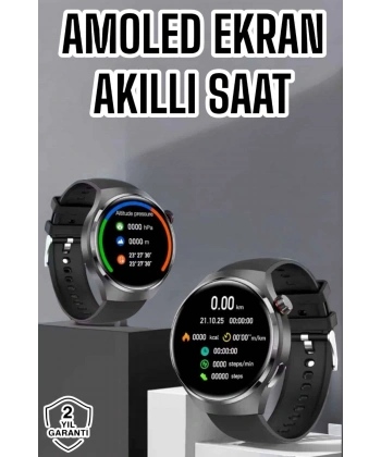 Akıllı Saat Bluetooth Bağlantılı Amoled Ekran Uyku ve Sağlık Takibi