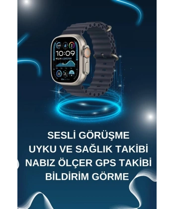 Akıllı Saat Bluetooth Bağlantılı NFC ve GPS Uyumlu Nabız Ölçer Sesli Görüşme