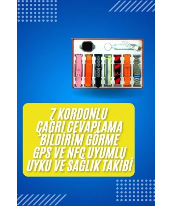 Akıllı Saat Çağrı Cevaplayabilen Unısex 7 Kordonlu Müzik Dinleme