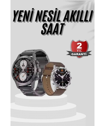 Akıllı Saat Çelik Kordon Çağrı Cevaplama Amoled Ekran Titreşimli Uyku ve Sağlık Takibi