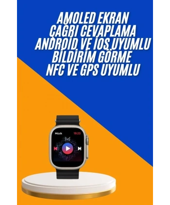 Akıllı Saat Çok Fonksiyonlu Unısex Sosyal Medya Girişli Bluetooth Bağlantılı