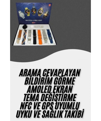 Akıllı Saat Çoklu Kordon Seçenekli Dokunmatik Ekran Nabız Sensörlü