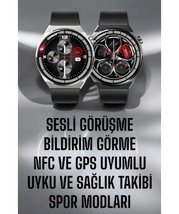Akıllı Saat GPS VE NFC Özelliği Sesli Görüşme Dokunmstik Ekran