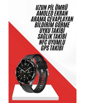 Akıllı Saat Ios Ve Android Tüm Telefonlara Uyumlu Çok Fonksiyonlu Amoled Ekran