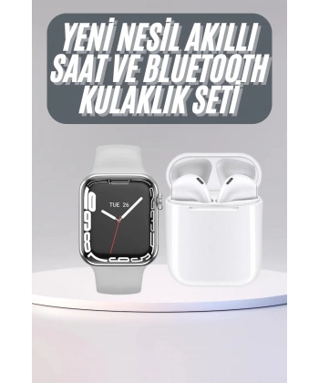 Akıllı Saat Kulaklık Hediyeli Uyku ve Sağlık Takibi Yapabilen Uzun Ömürlü