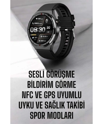 Akıllı Saat Nabız Sensörlü Bildirim Görebilen Spor Modları GPS Takibi