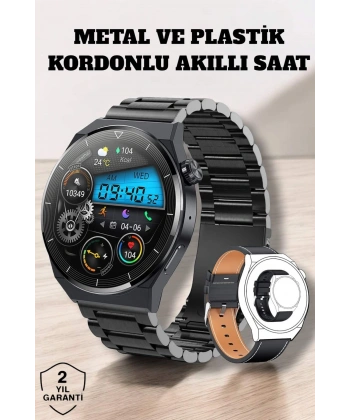 Akıllı Saat Sağlık ve Fitness Takibi Bluetooth Bağlantılı Dokunmatik Ekran