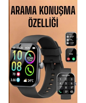 Akıllı Saat Tema Değiştirme Bluetooth Bağlantılı Arama Cevaplayan