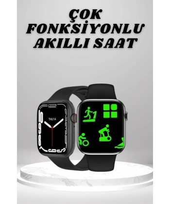 Akıllı Saat Tema Değiştirme Uyku ve Sağlık Takibi Sesli Asistan Bildirim Görme