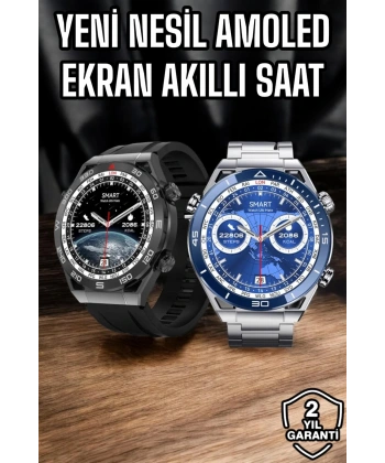 Akıllı Saat Yeni Nesil 2024 Model Metal Kordonlu Bluetooth Bağlantılı