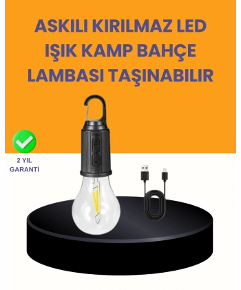 Akıllı Sensörlü USB Şarjlı Kamp Lambası