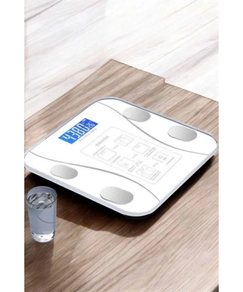Akıllı Tartı Dijital Baskül Yağ Su Kas Vücut Kitle Kilo Ölçer Tartı
