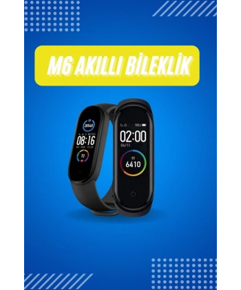 Akıllı Uyumlu Bileklik M6 Adımsayar Spor Modları Çağrı Görme Türkçe Menü