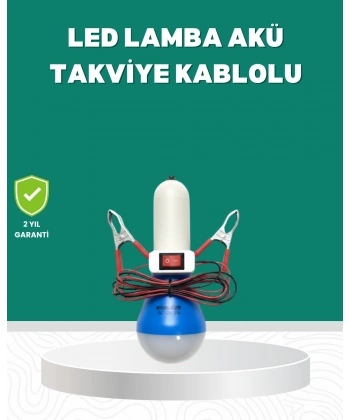 Aküden Çalışan 12V LED Ampul Taşınabilir Kullanım