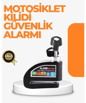 Alarm Sensörlü Disk Kilidi Motosiklet Scooter Bisiklet Güvenlik