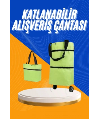 Alışveriş Çantası Katlanabilir Pazar Arabası Tekerlekli Pazar Arabası Katlanabilir