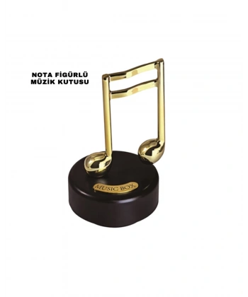 Altın Nota Figürlü Müzik Kutusu
