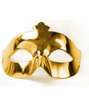 Altın Renk Kostüm Partisi Ekstra Parlak Balo Maskesi 15x10 cm