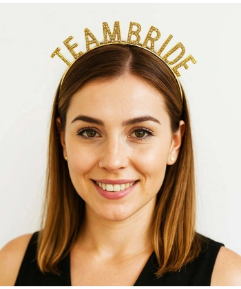 Altın Renk Team Bride Taç Plastik – Gelin ve Nedime Tacı