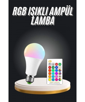 Ambiyans Aydınlatma RGB Led Lamba Kumandalı Renk Değiştirebilen