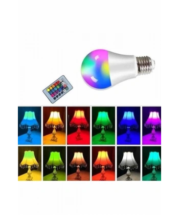 Ambiyans Aydınlatma RGB Led Lamba Kumandalı Renk Değiştirebilen