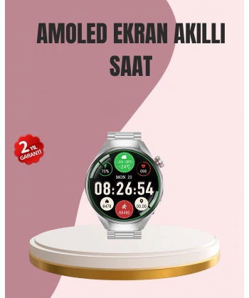 AMOLED Akıllı Saat Gelişmiş Sensörlü – Kadın Sağlığı ve Hatırlatma Özellikli