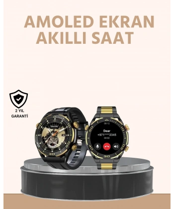 Amoled Ekran Akıllı Saat Uyku Nabız Adım Ölçer Su Geçirmez