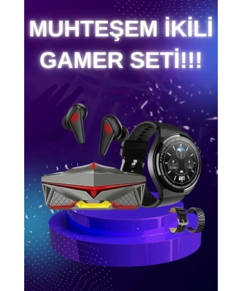 ANC Özellikli Bluetooth Kulaklık ve Amoled Ekran Akıllı Saat Uyku ve Sağlık Takibi Nabız Ölçer