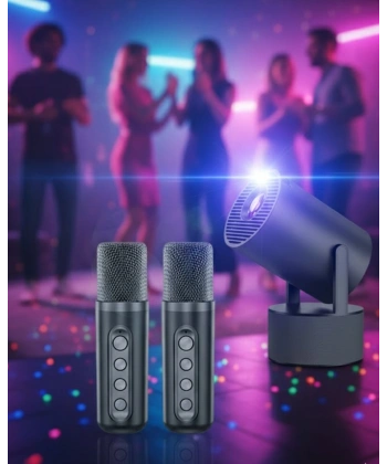 Android Sistemli Projeksiyon Kareoke Cihazı 180° Döner Başlıklı