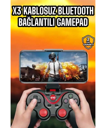 Android Uyumlu Gamepad X3 Game Stick Oyun Kolu Bluetooth Bağlantılı
