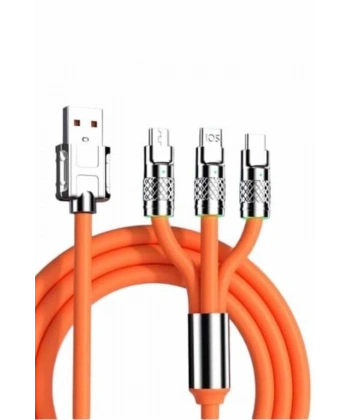 Android ve İOS Uyumlu 180 Derece Type-c Şarj Kablosu