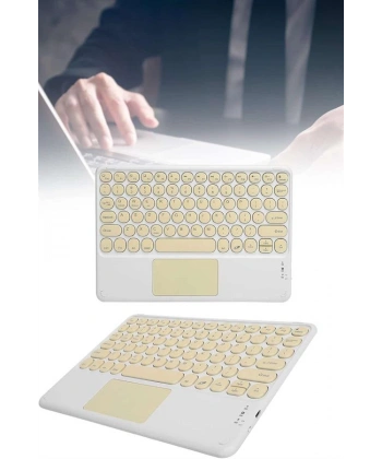 Android ve İOS Uyumlu Bluetooth Klavye Touchpad Slim Kablosuz Wifi Q Klavye