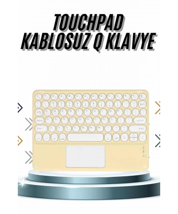 Android ve İOS Uyumlu Bluetooth Klavye Touchpad Slim Kablosuz Wifi Q Klavye