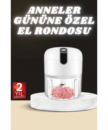 Anneler Gününe Özel Hediye El Rondosu Doğrayıcı Şarjlı Taşınabilir