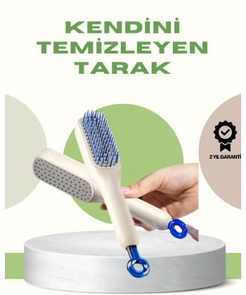 Anti-Statik Saç Tarağı – Kolay Temizlenebilir, Silikon Masaj Uçlu, Kompakt Boyut