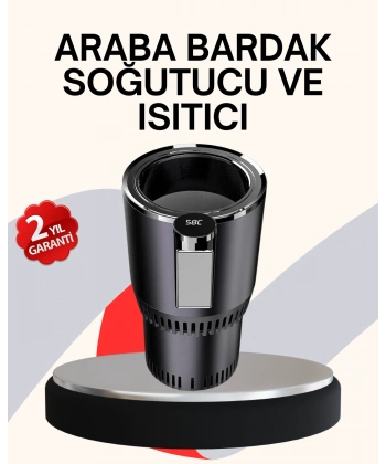 Araba Bardaklığı Isıtma Soğutma Ayarlı Çakmak Girişli Akıllı Model