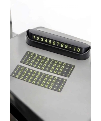 Araba Park Numaratörü Araç İçi Numaralık Değiştirilebilir Çevirmeli Mini