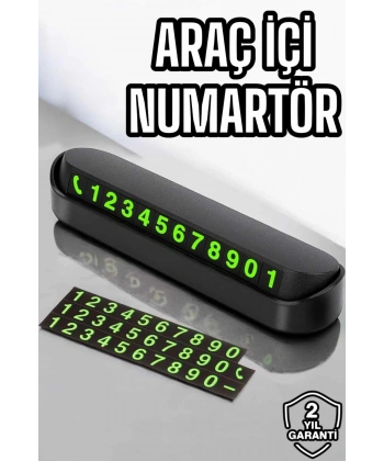 Araba Park Numaratörü Araç İçi Numaralık Değiştirilebilir Çevirmeli Mini