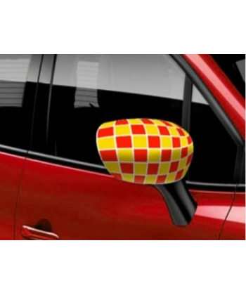 Araç Ayna Kılıfı 2 Adet - Sarı Kırmızı