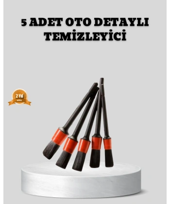 Araç Detay Temizlik Fırçası 5’li Set Çizmeyen Kıl Çok Yönlü Kullanım