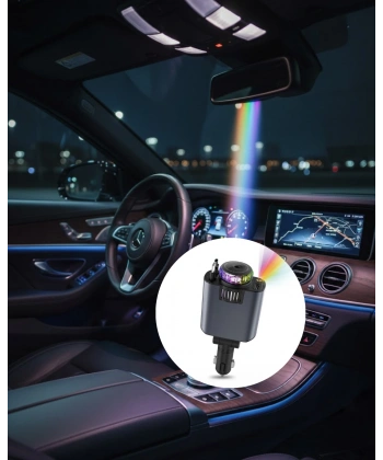 Araç İçi Çok Fonksiyonlu Şarj Cihazı Hava Nemlendirici Aroma ve Yıldız Işık