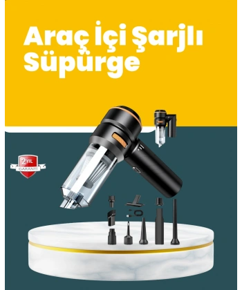 Araç İçi Derinlemesine Temizlik İçin Kompakt ve Ergonomik El Süpürgesi