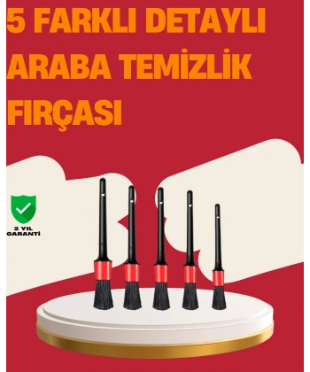 Araç İçi Detaylı Temizlik Seti-Araba Jant ve İç Yüzey Temizlik Fırçaları