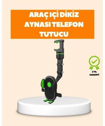 Araç İçi Dikiz Aynası Telefon Tutucu Katlanabilir ve Çok Fonksiyonlu