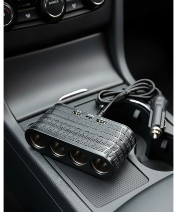 Araç İçi Güç Dağıtıcı 4 Çakmaklık 2 USB 1 Type C Şarj Ünitesi