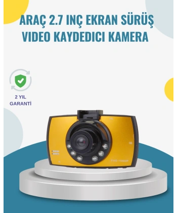 Araç İçi HD DVR Kamera G Sensor ve Hareket Algılama Özellikli
