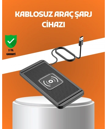 Araç İçi Kablosuz Şarj Pedi – Manyetik Güçlü Tutuş, Hızlı Şarj Özelliği