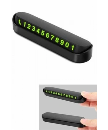 Araç İçi Numaratör Numaralık Oto Cam Kartı Fosforlu Numaratör